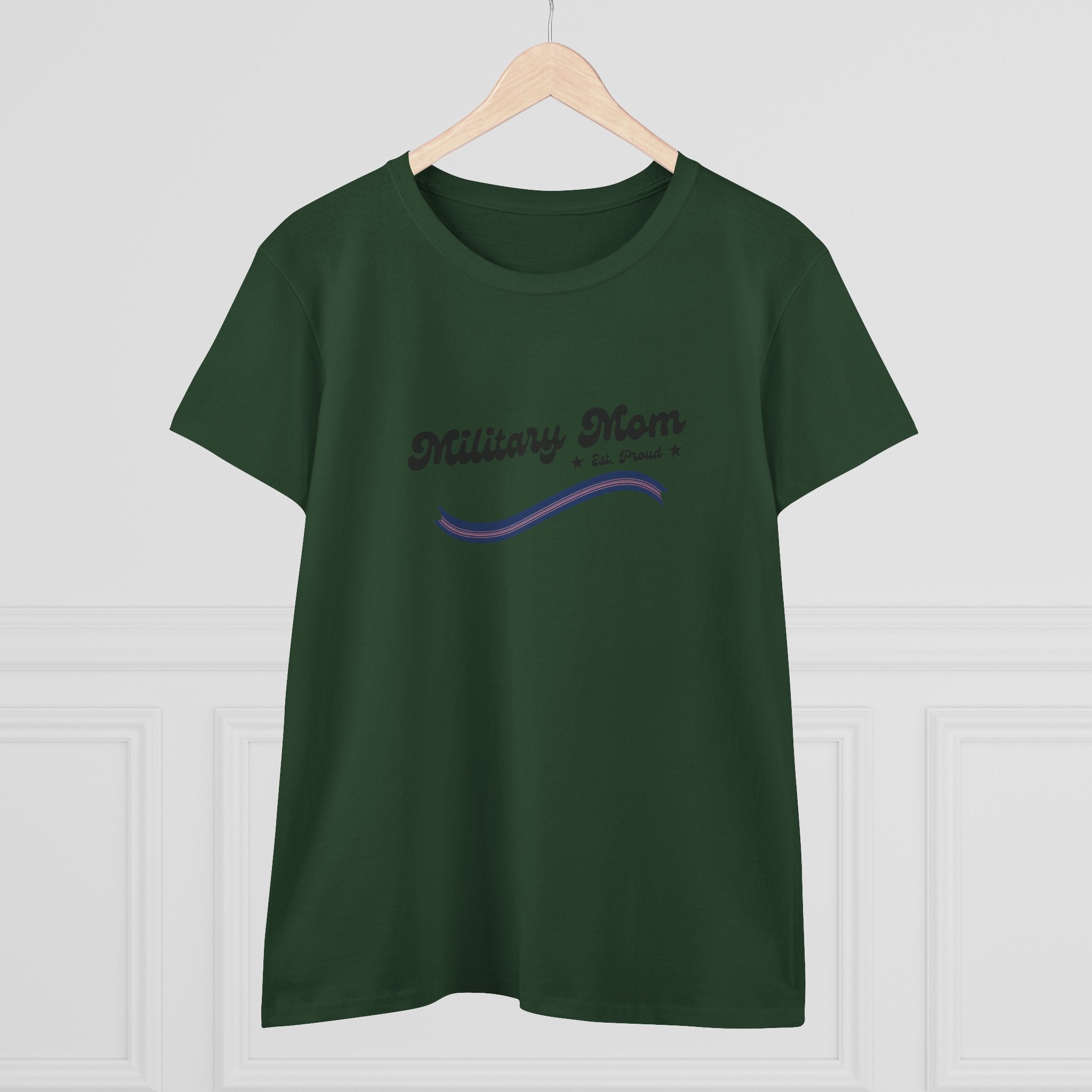 Military Mom Crewneck Shirt | Vintage Dog Tags Camouflage