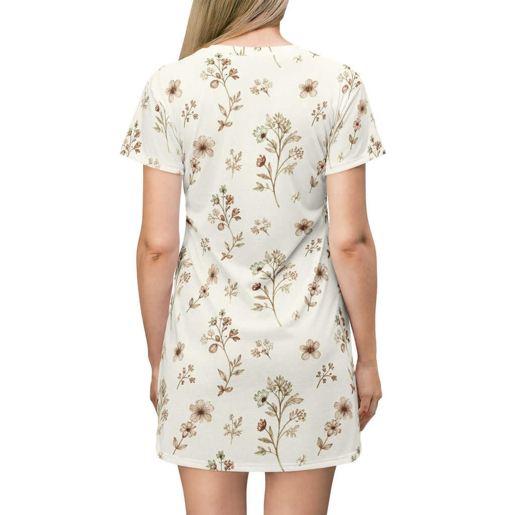 Floral Vintage Cream Dress
