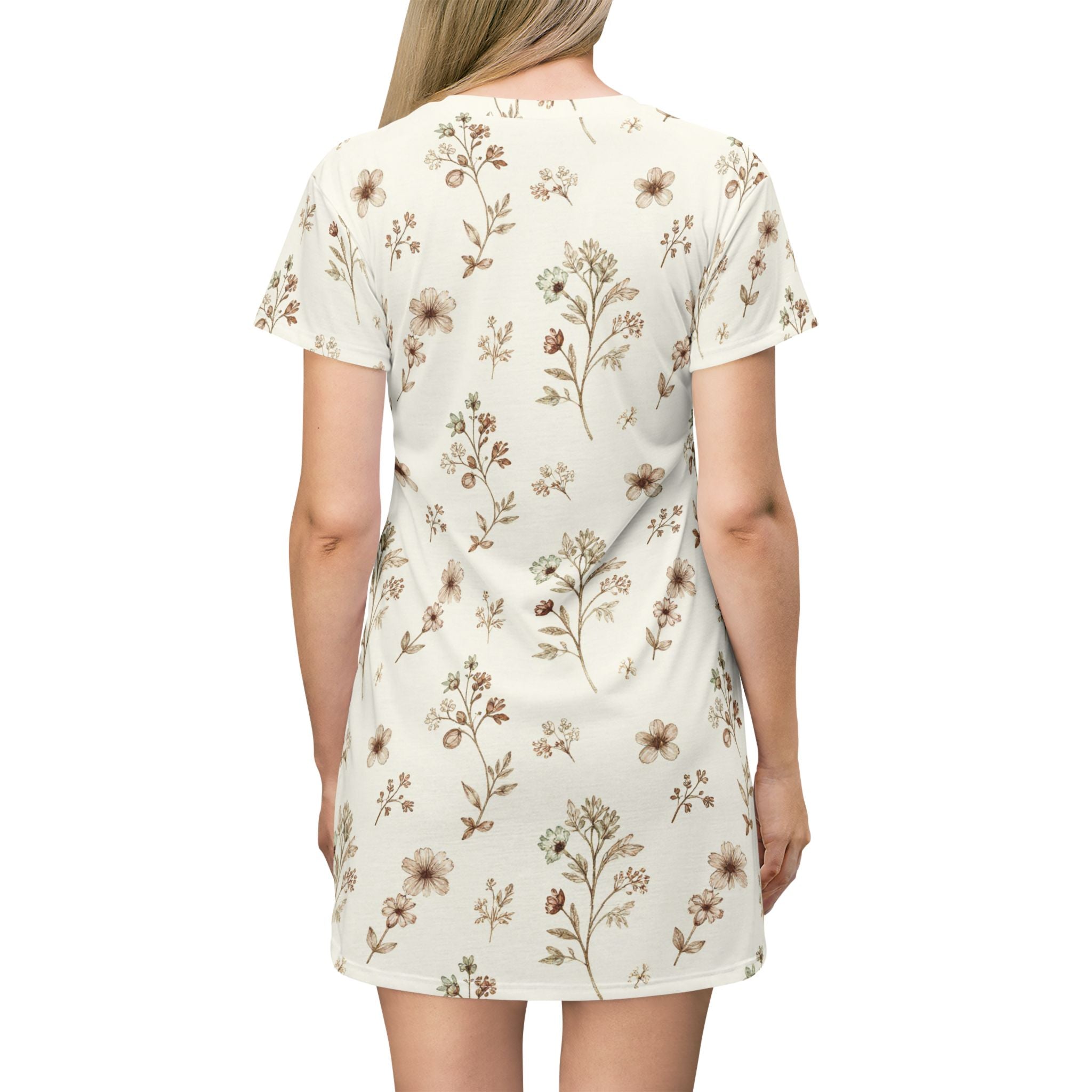 Floral Vintage Cream Dress