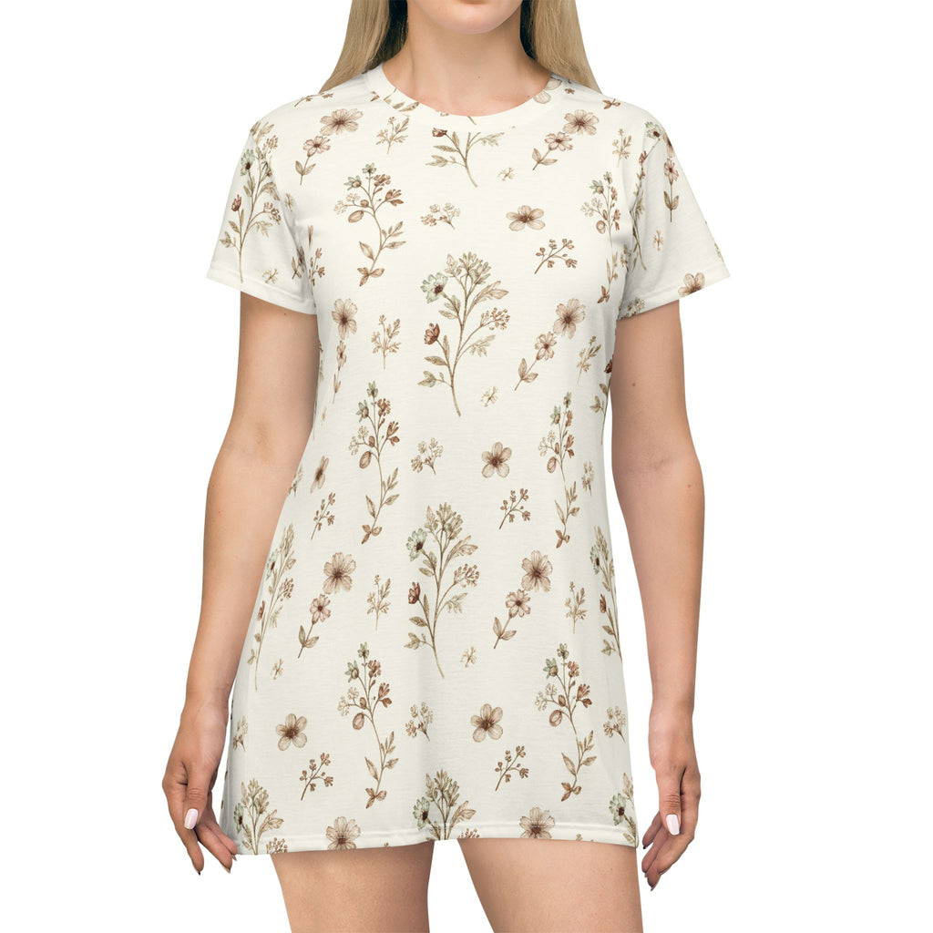 Floral Vintage Cream Dress