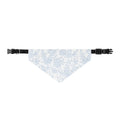 Blue & White Floral Clip-On Pet Bandana