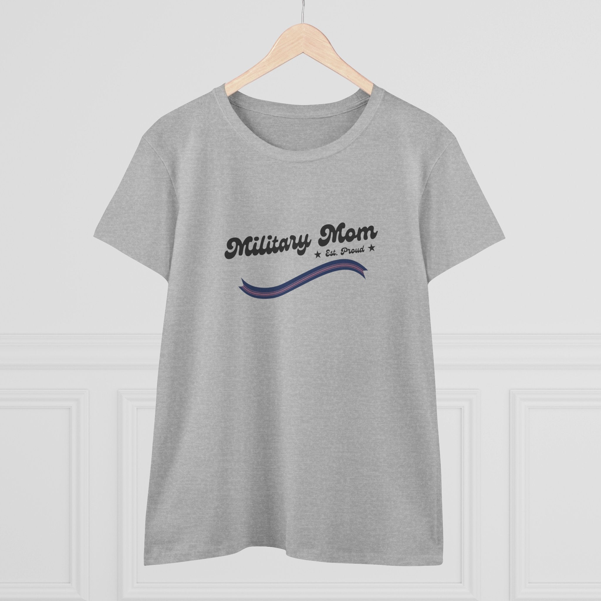 Military Mom Crewneck Shirt | Vintage Dog Tags Camouflage