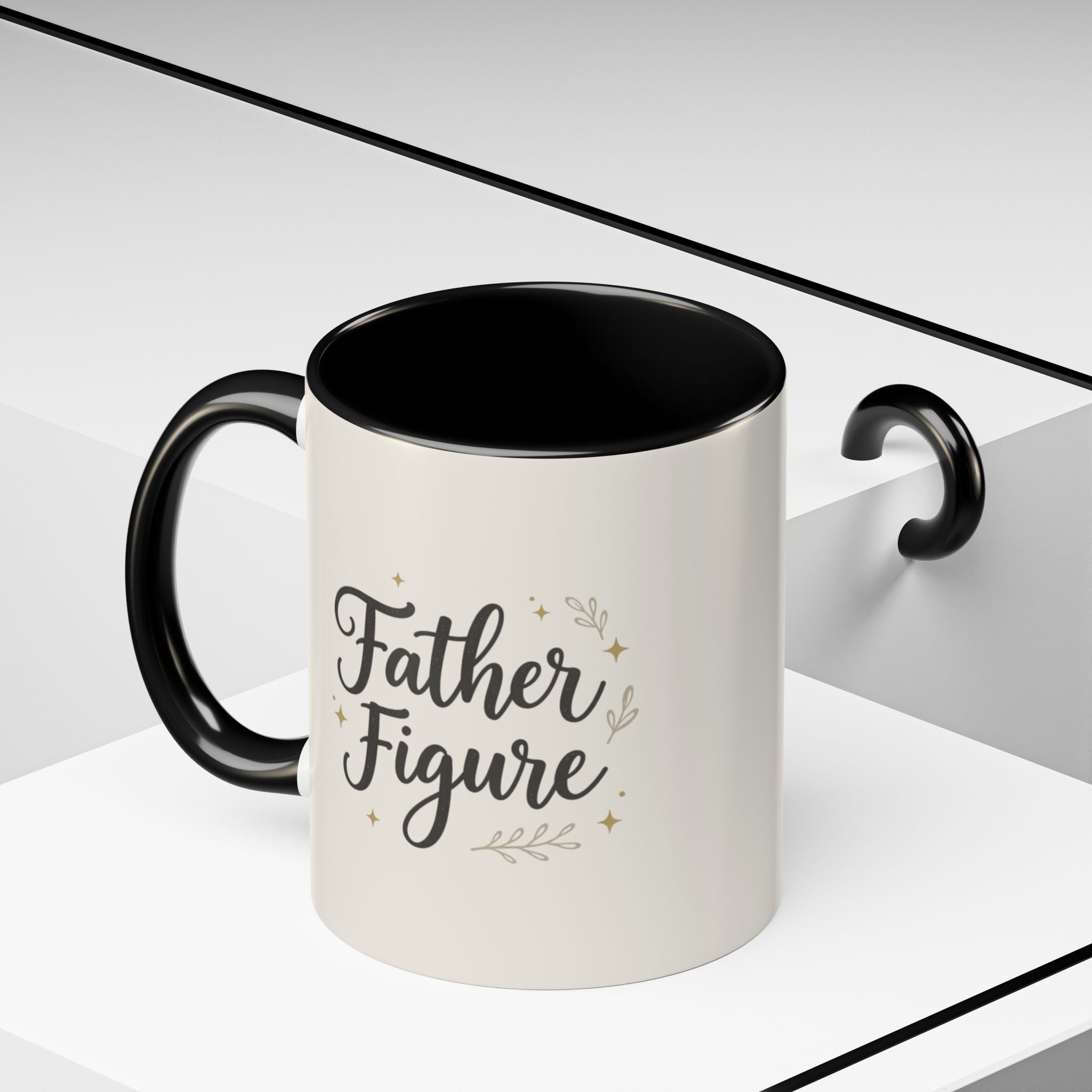 Father Figure Accent Coffee Mug | Minimalist Dad Ceramic Mug