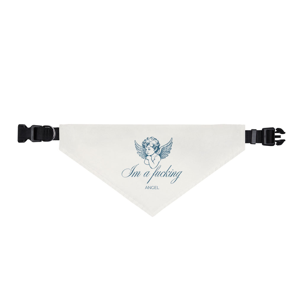 Copy of Copy of Daisy Clip-On Pet Bandana — Light Blue Floral Collar Accessory
