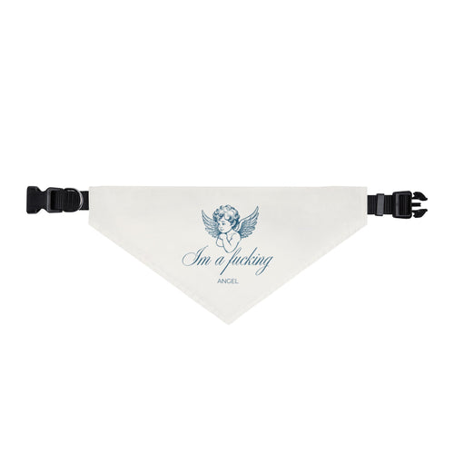 Copy of Copy of Daisy Clip-On Pet Bandana — Light Blue Floral Collar Accessory