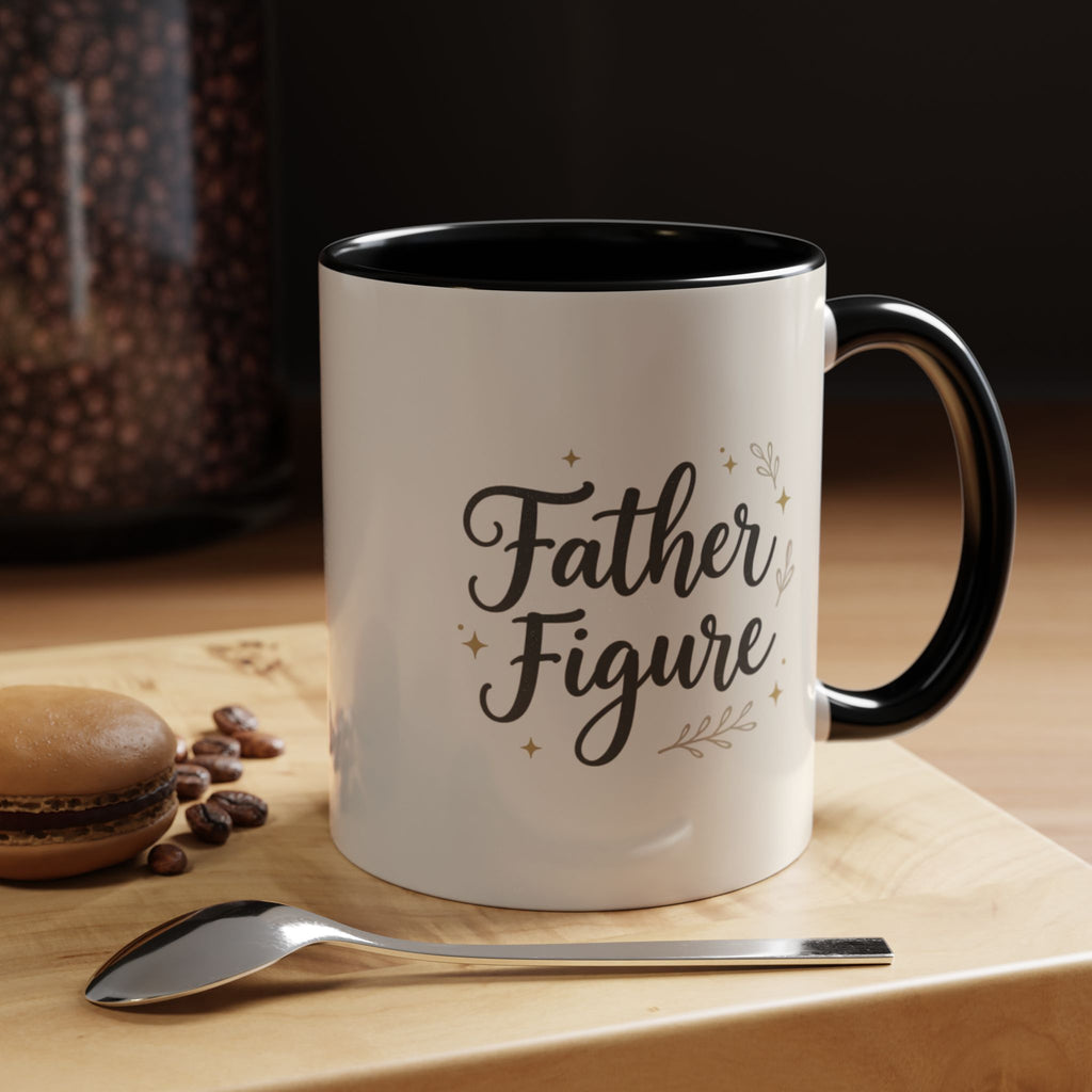 Father Figure Accent Coffee Mug | Minimalist Dad Ceramic Mug