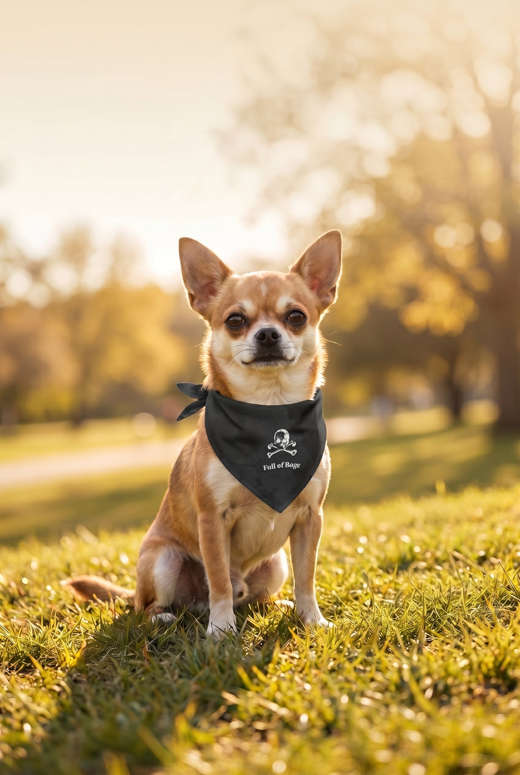 Full of Rage Skull Clip-on Pet Bandana