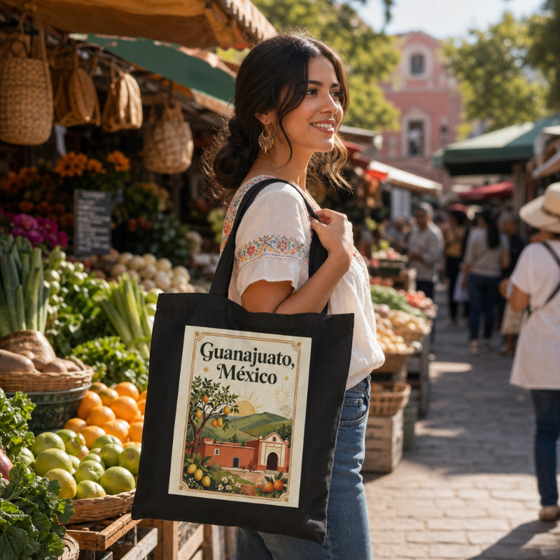 Vintage Guanajuato, México Canvas Tote Bag