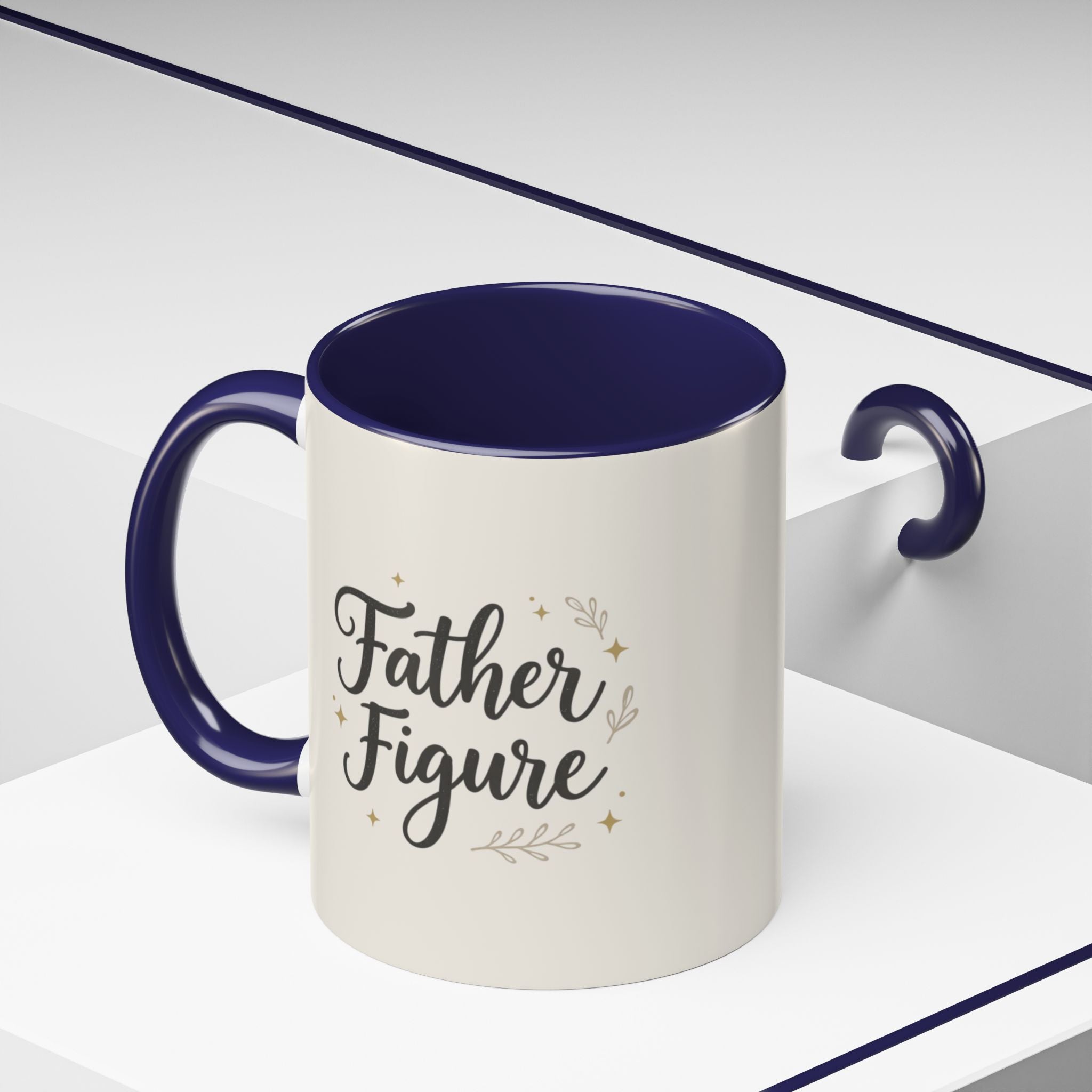 Father Figure Accent Coffee Mug | Minimalist Dad Ceramic Mug