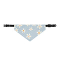 Daisy Clip-On Pet Bandana — Light Blue Floral Collar Accessory